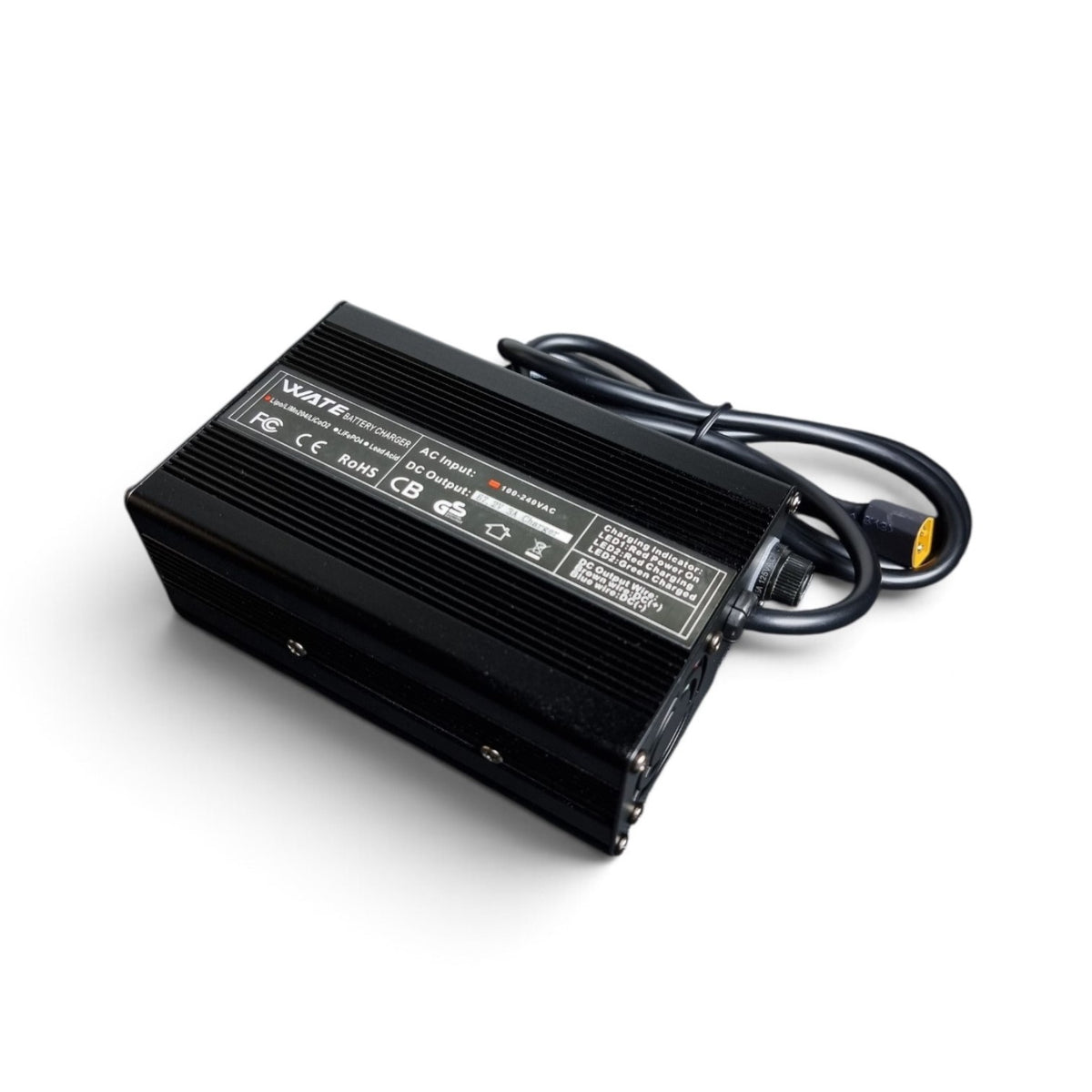 60V (67.2V) Fan Cooled Battery Charger 16S 3A Li-ion XT60 UK Plug
