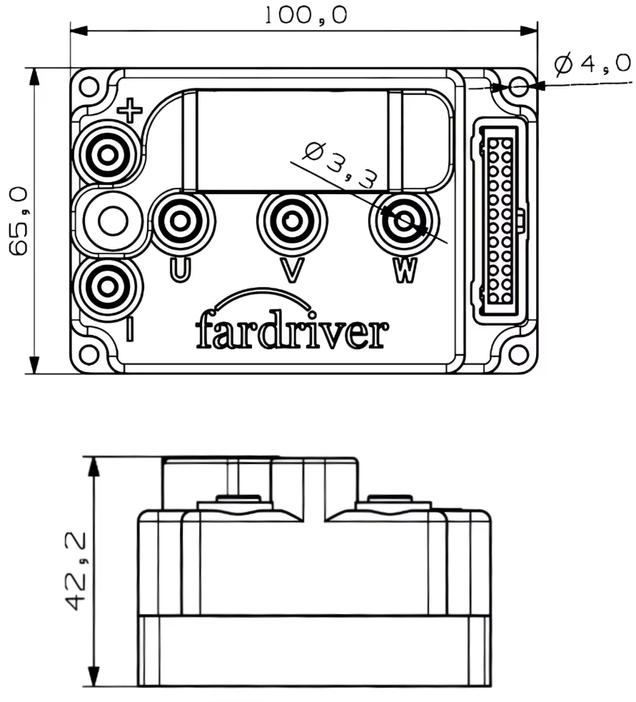 FarDriver ND72300 Mini Controller with Bluetooth, 100A Battery, 300A Phase